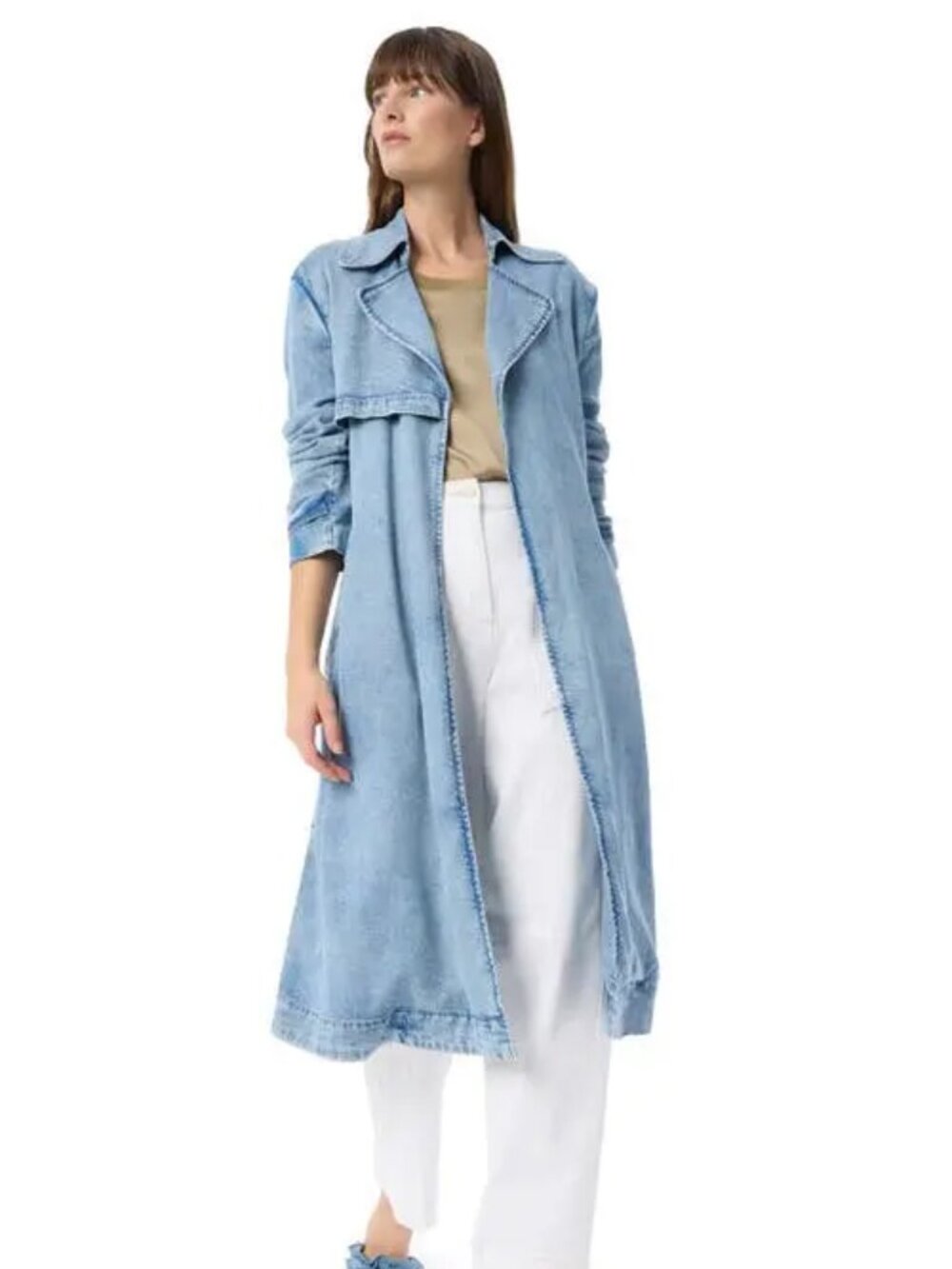 Do Dee Ocleppo Cassie Denim Trench Coat Aero Wash S